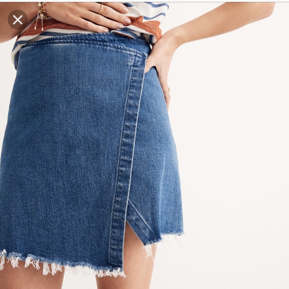 Madewell Denim Wrap Skirt 0